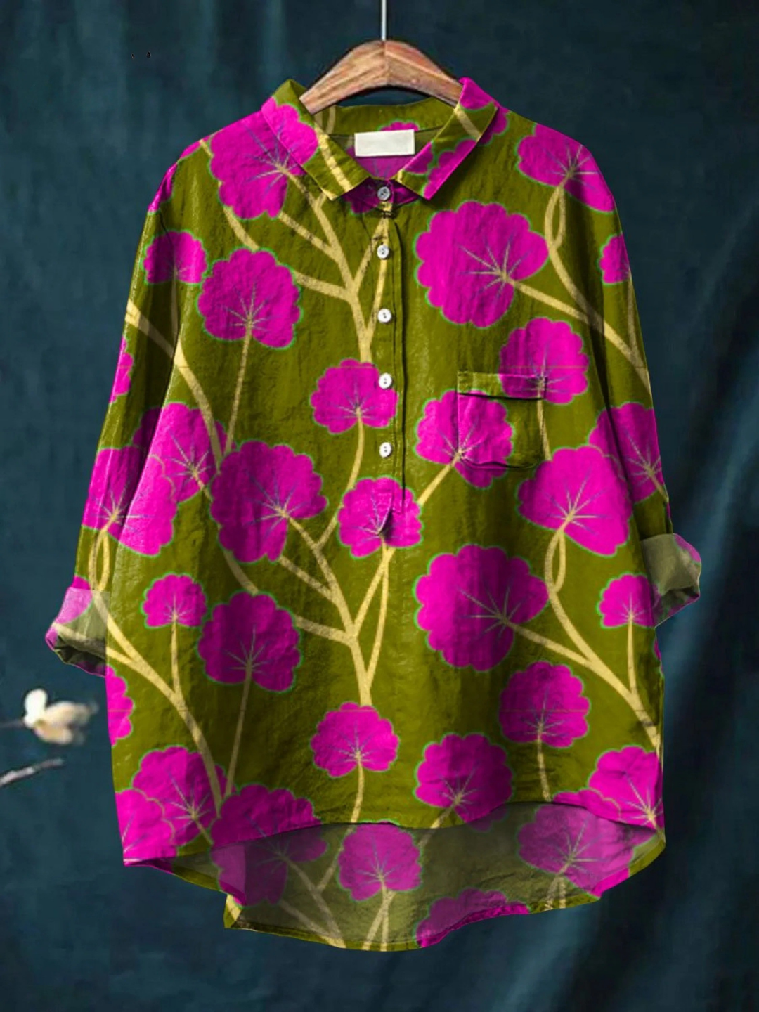 Sophia | Camicia Casual Vintage con Stampa Floreale