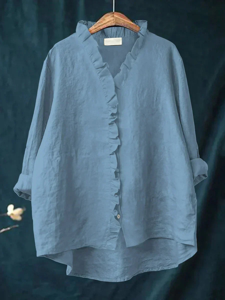 Lily | Blusa Ruffled in Cotone e Lino