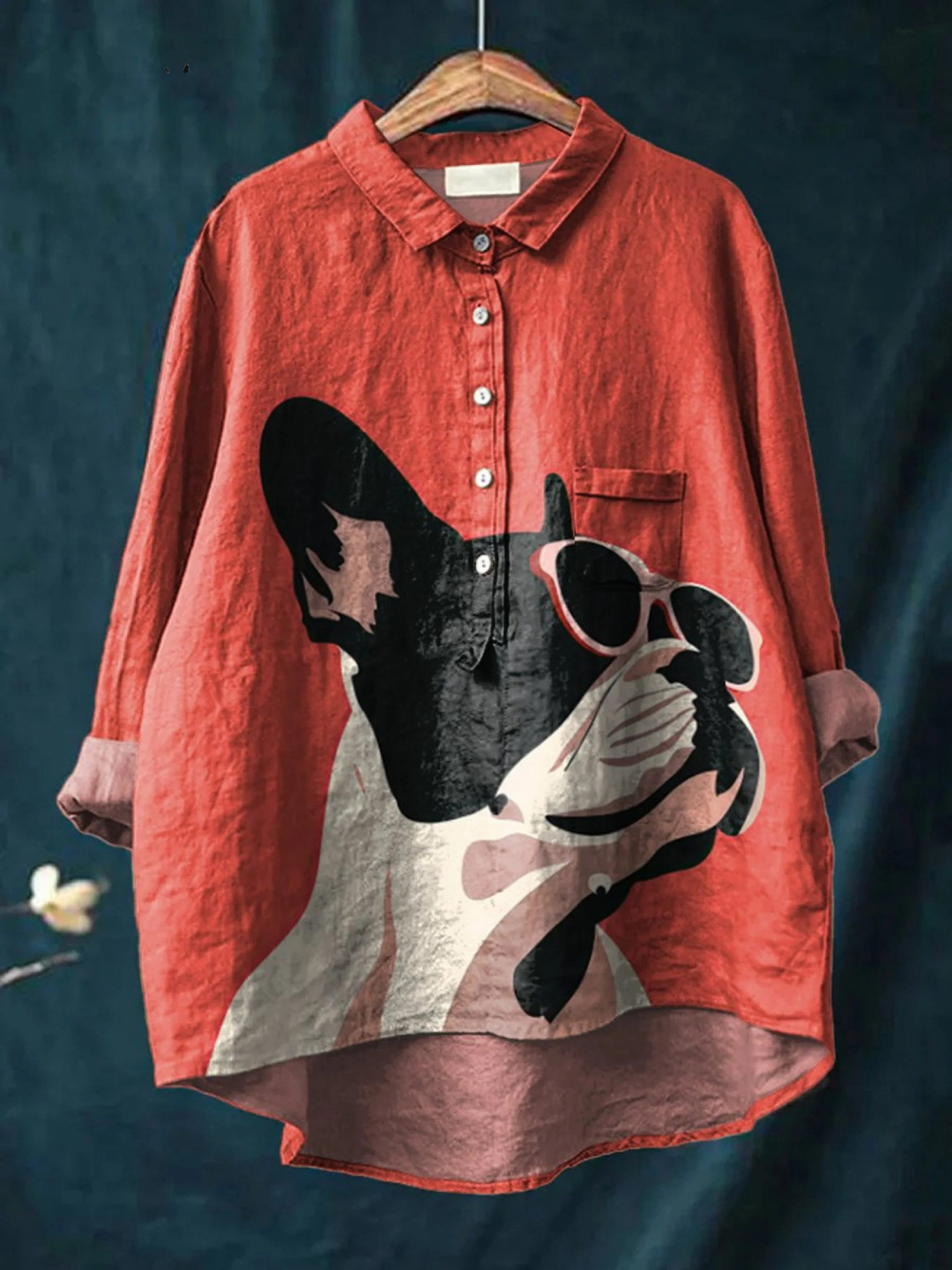 Evie | Camicia Casual Bulldog Francese