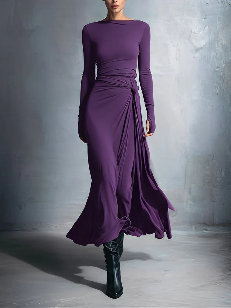 Naiara ❘ Maxi dress con nodo laterale