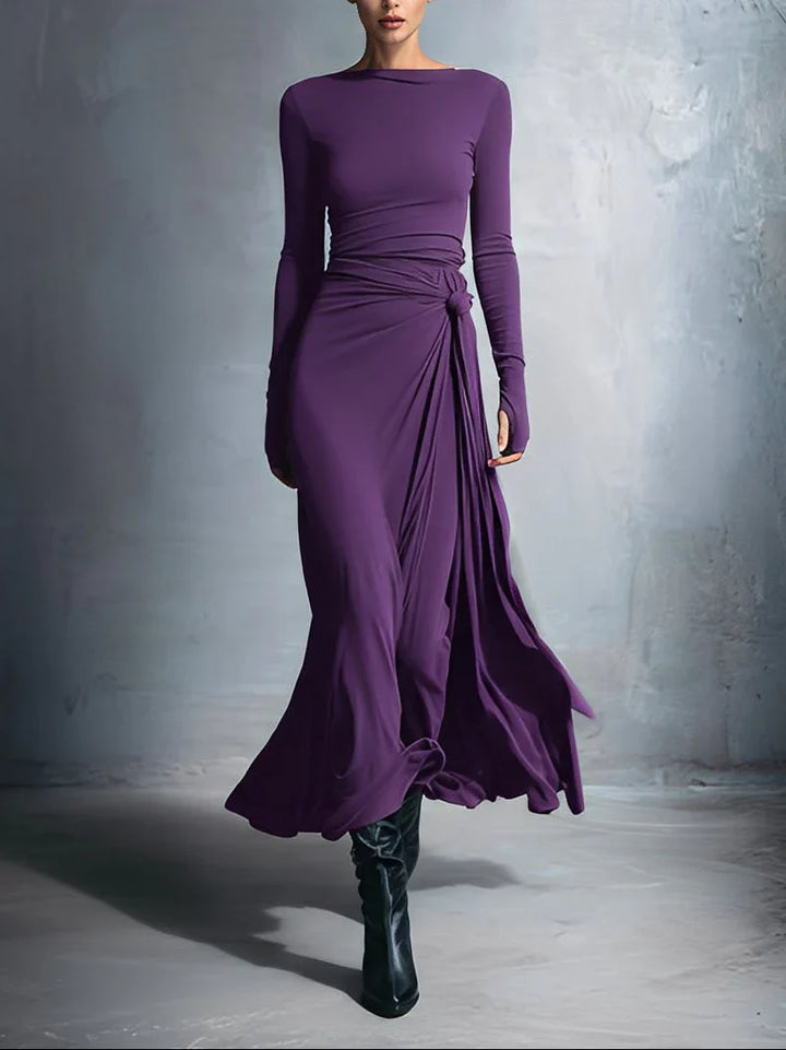 Naiara ❘ Maxi dress con nodo laterale