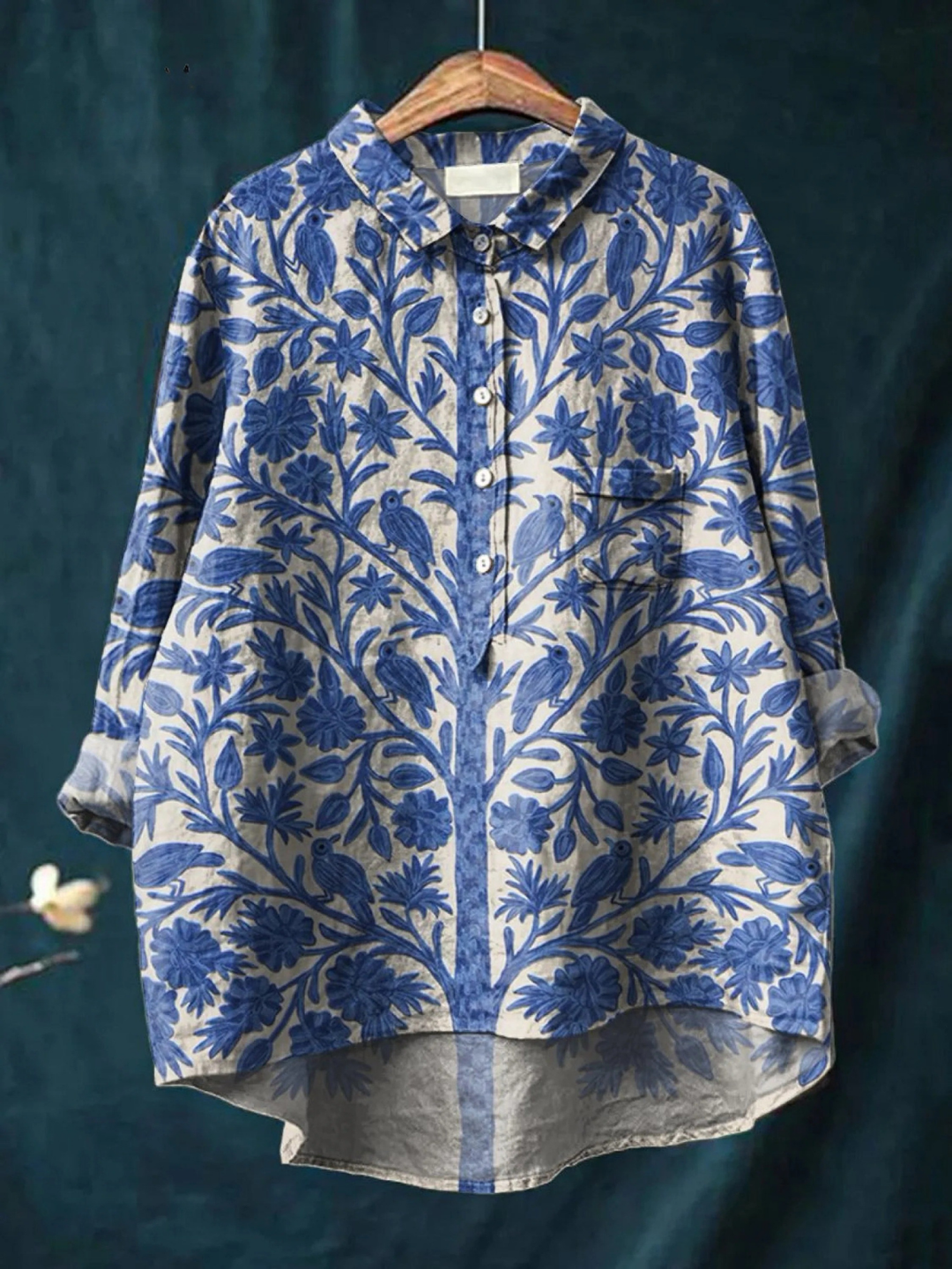 Rosie | Camicia Casual Vintage a Stampa Floreale