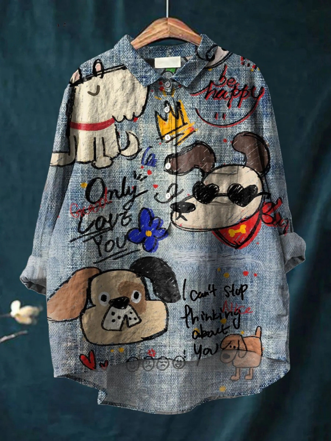 Millie | Maglietta Casual con Stampa di Cani Carini