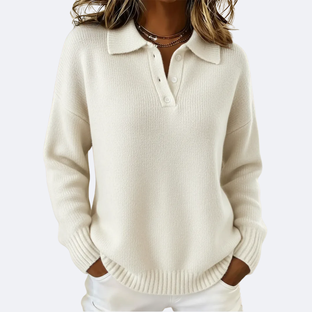 OLIVIA - Maglia Morbida con Colletto a Polo