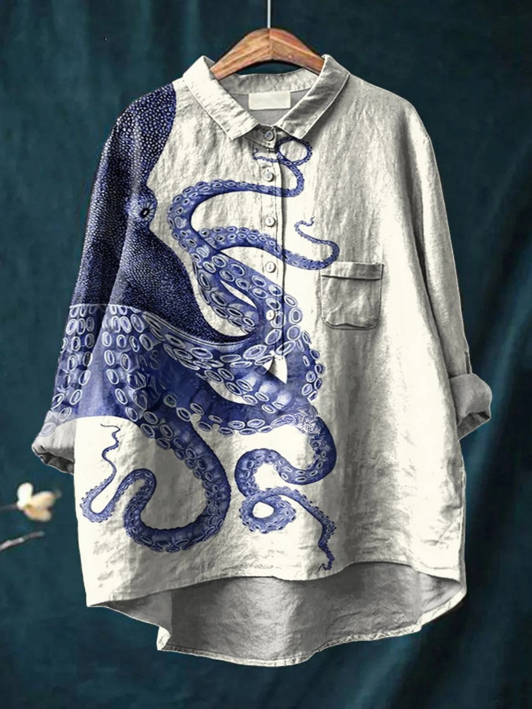 Amelia | Maglietta Casual con Stampa di Tentacoli