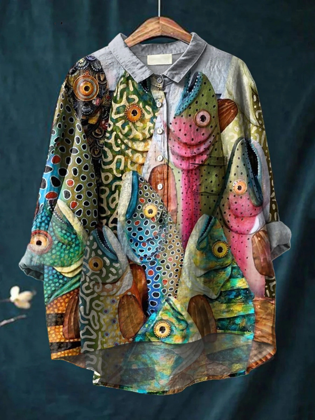 Esme | Maglietta Casual con Stampa di Pesce