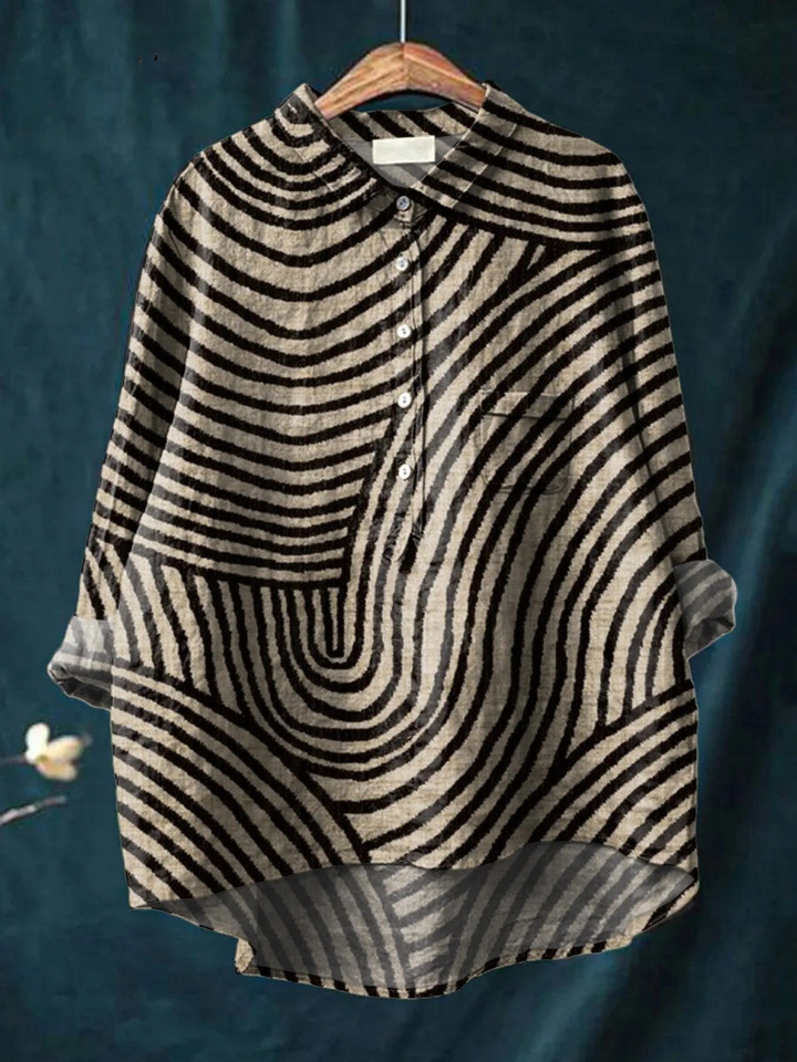 Megan | Camicia casual con stampa a motivo circolare