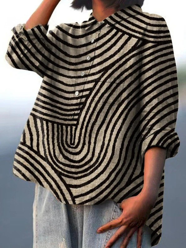 Megan | Camicia casual con stampa a motivo circolare