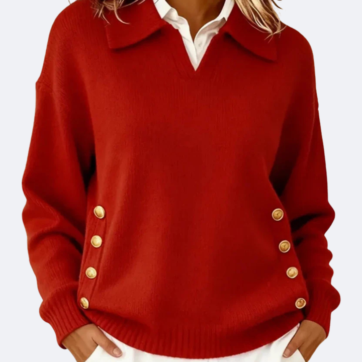CARLA - Maglione Morbido con Collo Chic