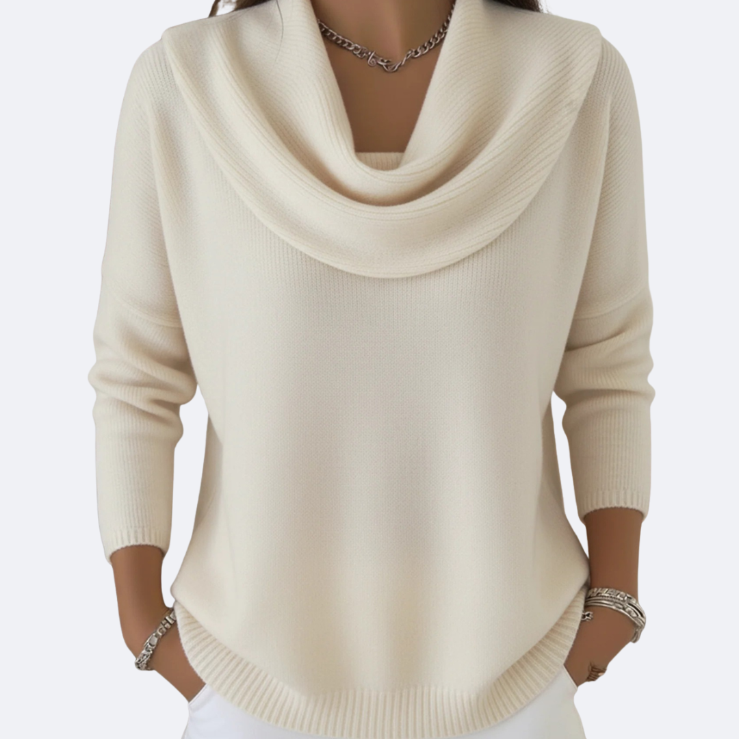 GIULIA - Maglione Con Collo Ruffle Accogliente