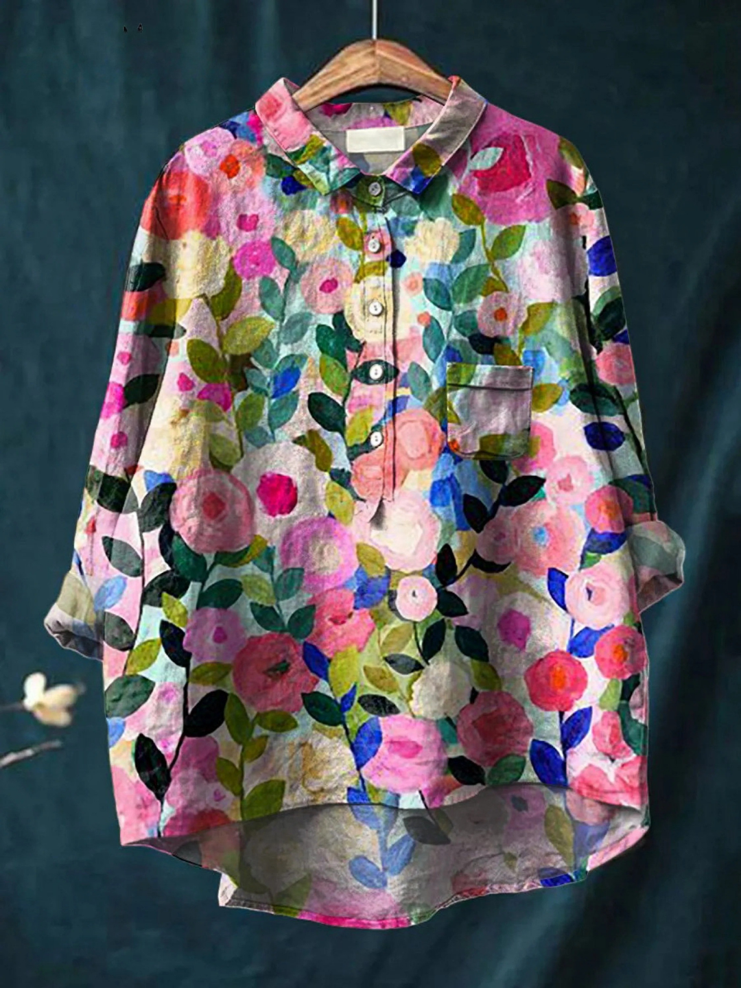 Leah | Camicia Casual Stampata con Fiori