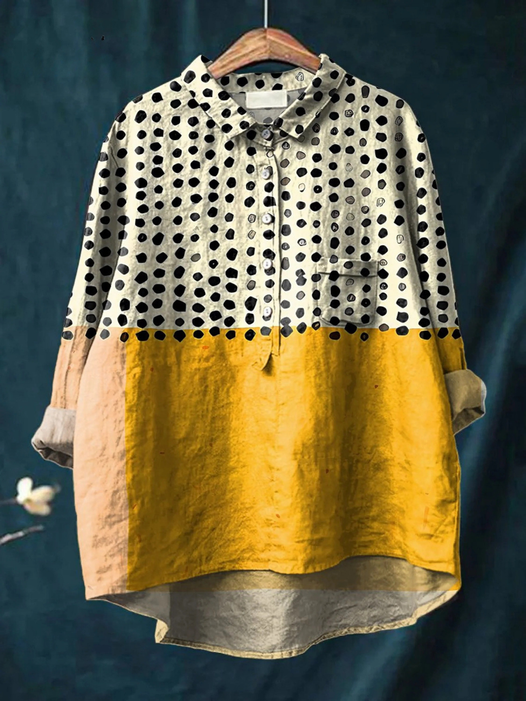 Olivia | Camicia Casual da Donna con Stampa a Pois