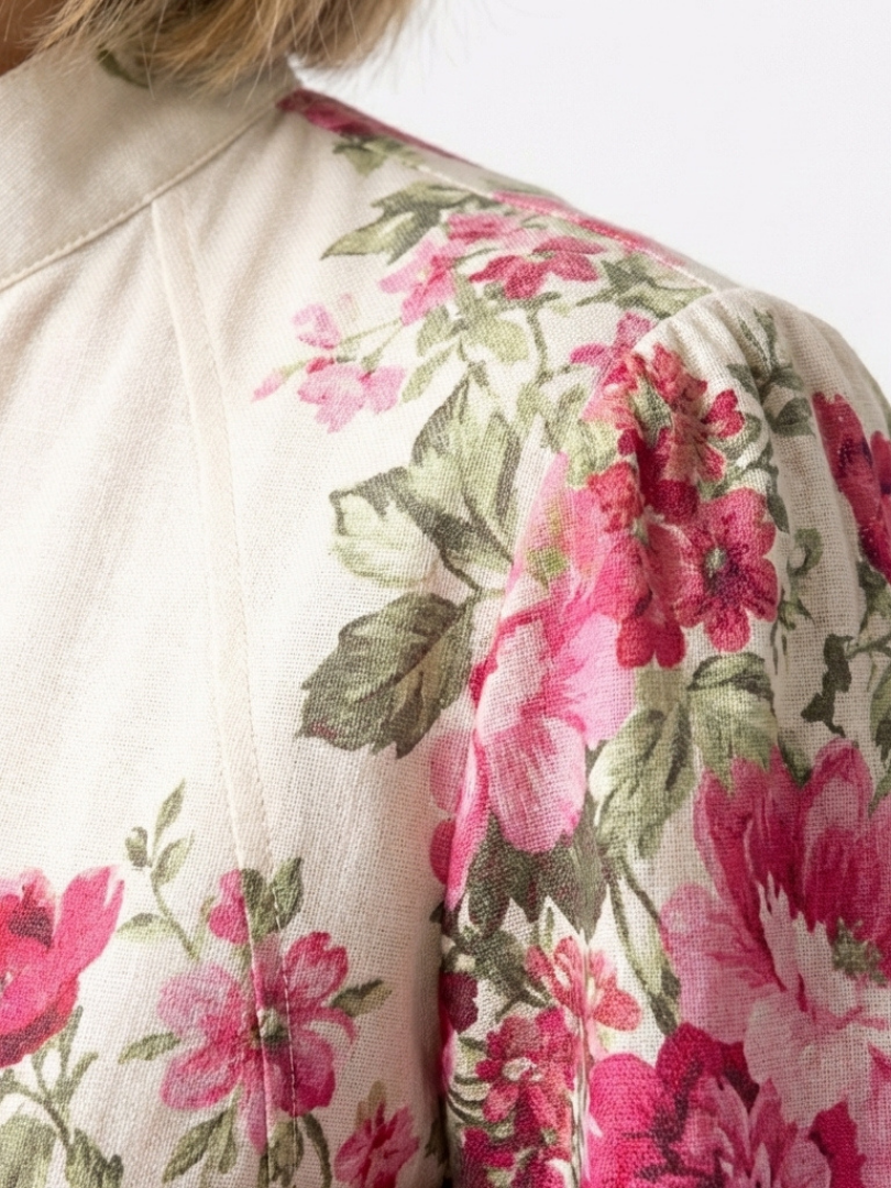 Kennedy | Abito Maxi Floral con Maniche Lunghe e Cintura