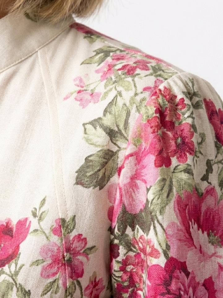 Kennedy | Abito Maxi Floral con Maniche Lunghe e Cintura