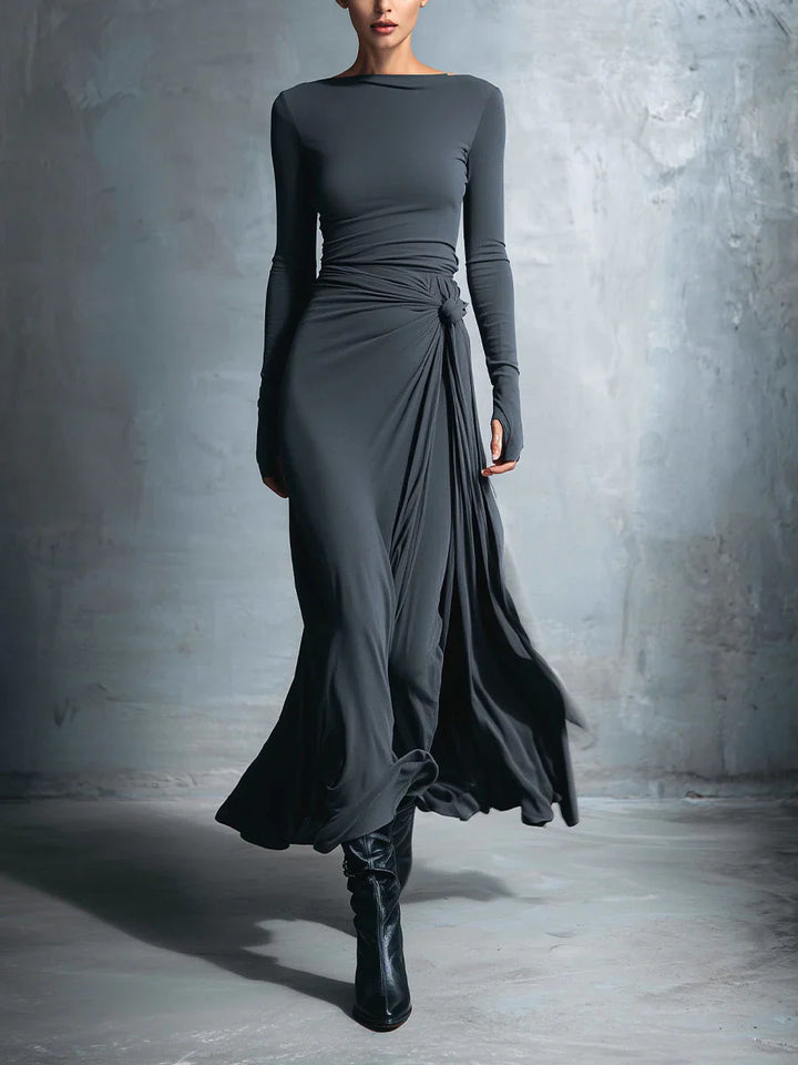 Naiara ❘ Maxi dress con nodo laterale
