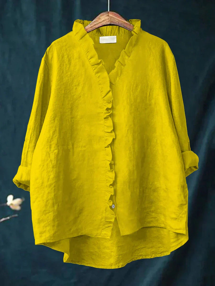 Lily | Blusa Ruffled in Cotone e Lino
