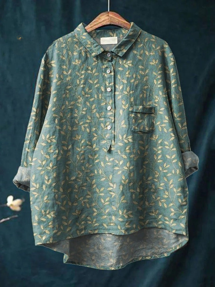 Tiziana – Camicia in lino fantasia