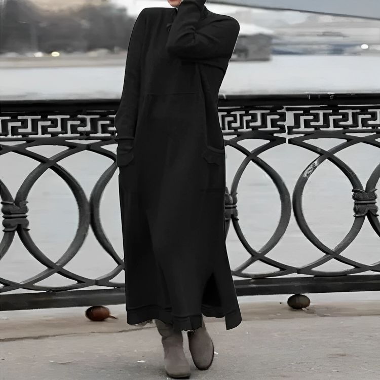 Abito Maxi Tricot Mara – Abito Invernale Oversize a Maniche Lunghe