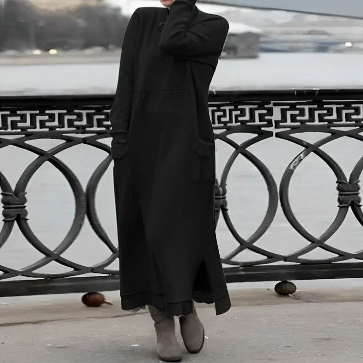 Abito Maxi Tricot Mara – Abito Invernale Oversize a Maniche Lunghe