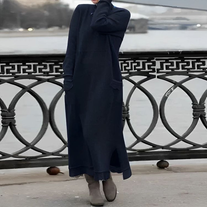 Abito Maxi Tricot Mara – Abito Invernale Oversize a Maniche Lunghe