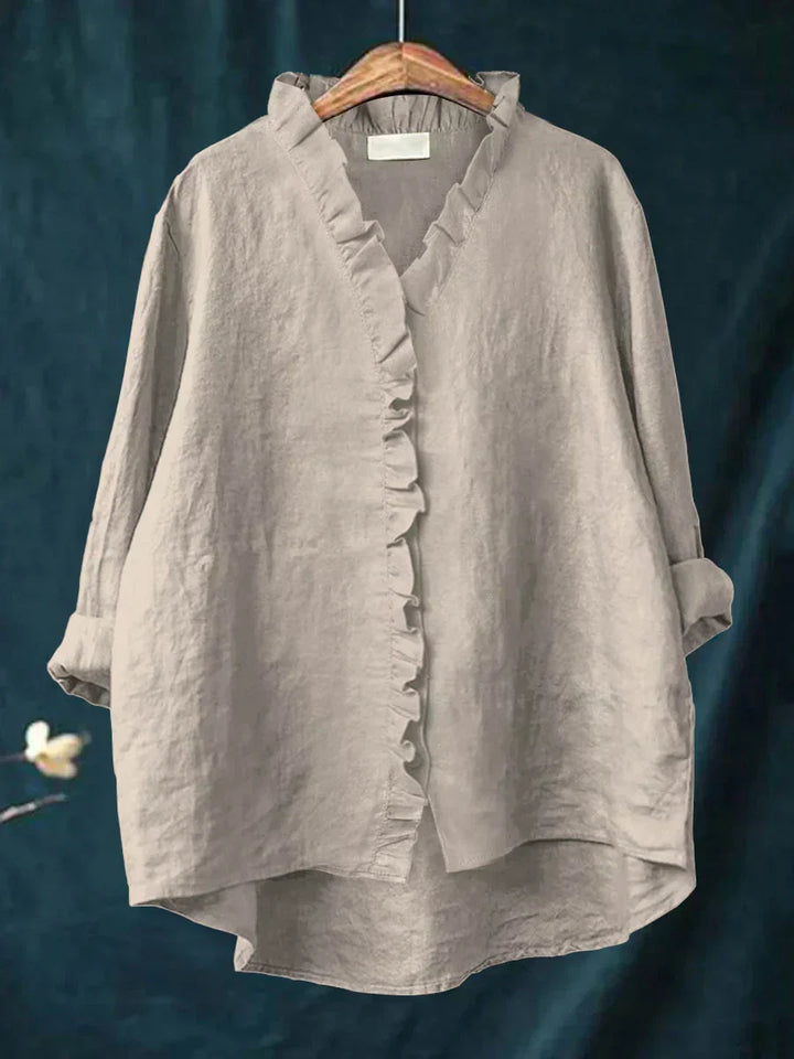 Lily | Blusa Ruffled in Cotone e Lino