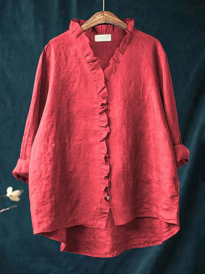 Lily | Blusa Ruffled in Cotone e Lino