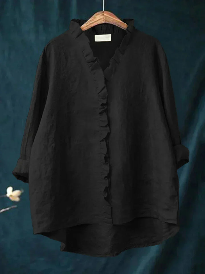 Lily | Blusa Ruffled in Cotone e Lino