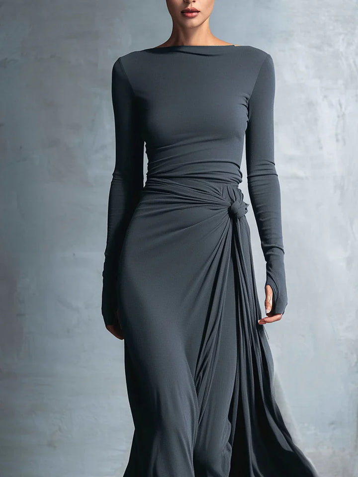 Naiara ❘ Maxi dress con nodo laterale