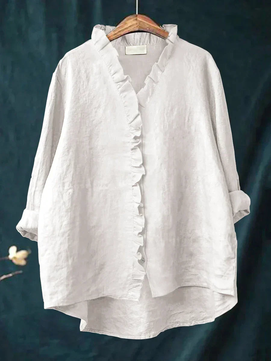 Lily | Blusa Ruffled in Cotone e Lino