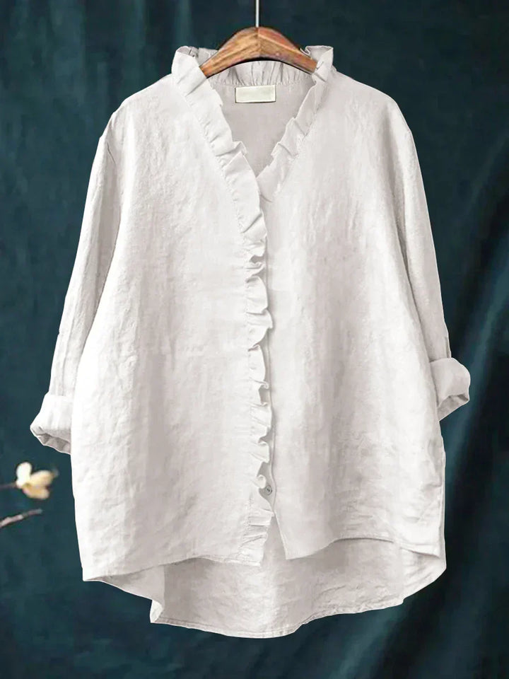 Lily | Blusa Ruffled in Cotone e Lino