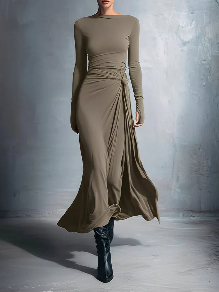 Naiara ❘ Maxi dress con nodo laterale